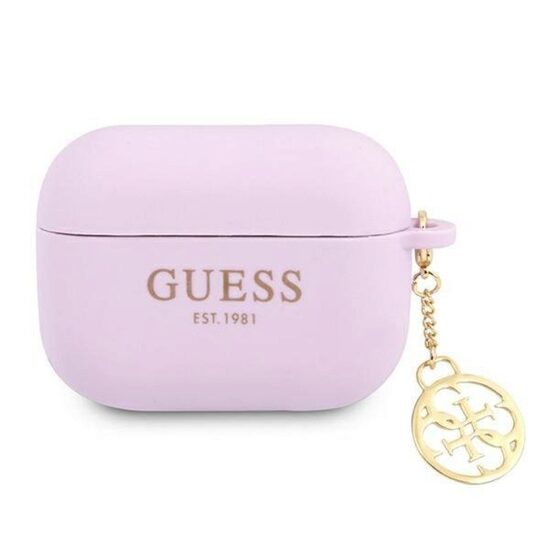 Funda Airpods Pro Guess Silicon 4G Charms Morado