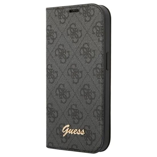 Case Book iPhone 14 Pro Guess 4G metalen camera-omtrek, zwart