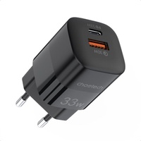 Choetech Caricatore di rete PD Type-C + USB Quick Charge 33W Nero