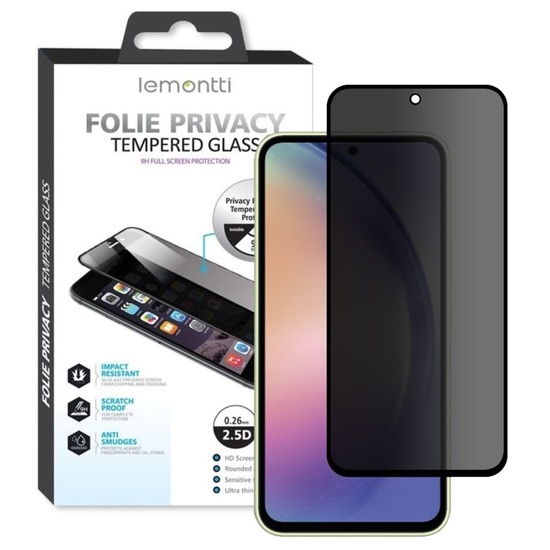 Lemontti Folie Glass Privacy Full Fit Samsung Galaxy A54 5G Nero