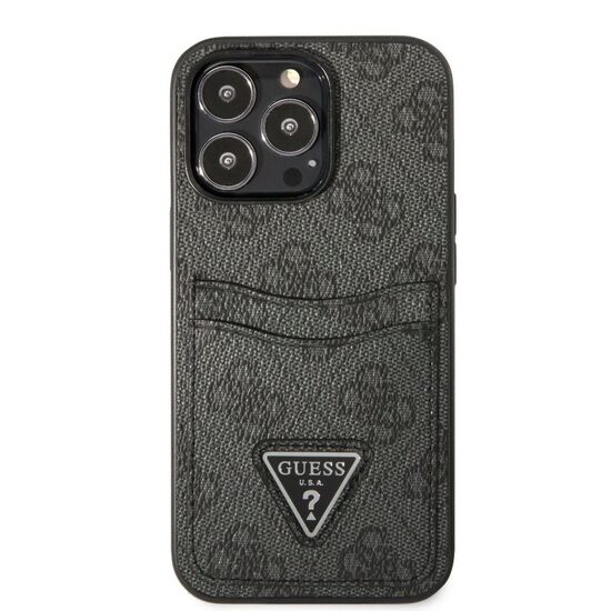 Custodia Guess 4G Saffiano Doppia Carta per iPhone 13 Pro Nero
