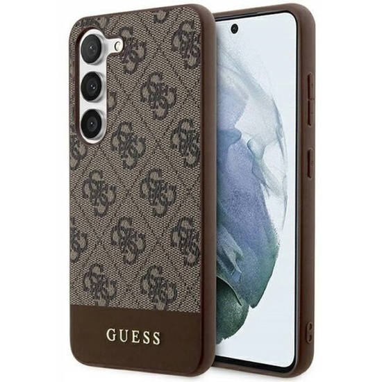 Custodia Guess 4G Metal Gold Logo Samsung Galaxy S24 Marrone