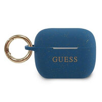 Custodia Airpods Pro Guess Silicon Glitter Blu
