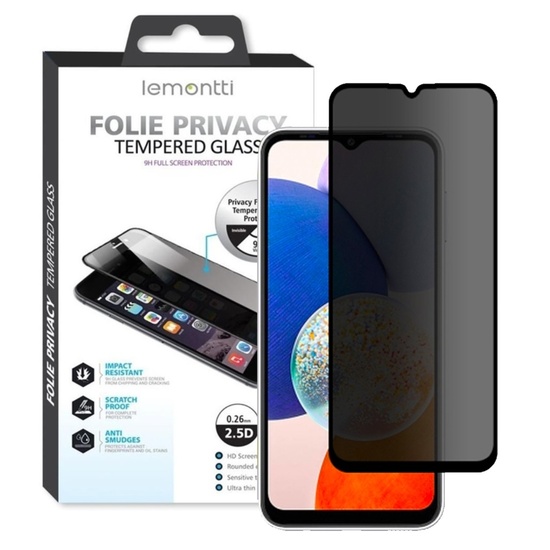 Lemontti Folie Sticla Privacy Full Fit Samsung Galaxy A14 5G Negru