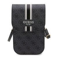 Custodia per telefono Guess PU 4G strisce stampate Nero