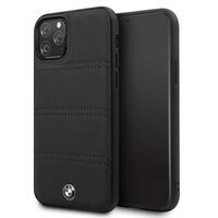 Custodia nera con linee orizzontali BMW Signature per iPhone 11 Pro