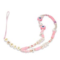 Cordoncino/Ciondolo per cellulare Guess Beads Conchiglia Rosa