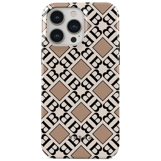 Burga Hoesje Dubbellaags Monogram iPhone 14 Pro Max