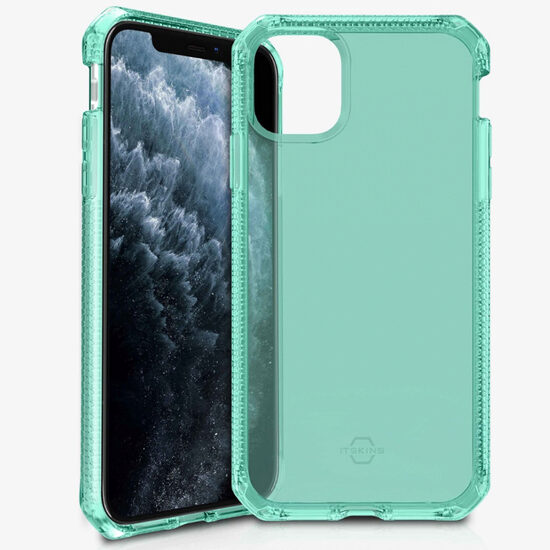 Cover iPhone 11 Pro Max IT Skins Spectrum Clear Tiffany Green (antishock, antimicrobica)