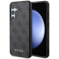 Guess Case 4G Metall Gold Logo Samsung Galaxy A35 5G Grau