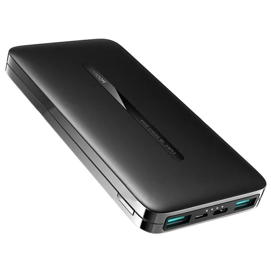 Externer Joyroom-Akku 10000 mAh, 2xUSB, Typ-C, Micro-USB Schwarz