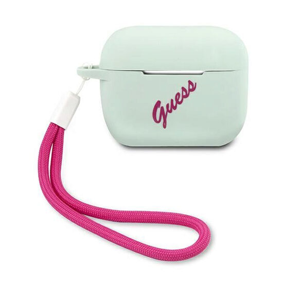 Funda Airpods Pro Guess Silicona Vintage Azul / Fucsia