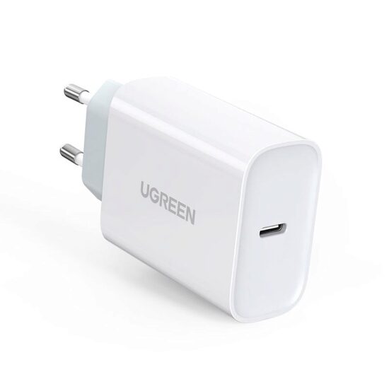 Oplader Ugreen Snellader 30W, 1 x USB Type-C, 5V/3A, Wit