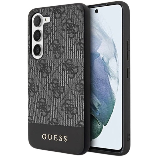 Custodia Guess 4G Stripe Logo Samsung Galaxy S24 Plus Grigio