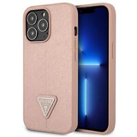 Custodia per iPhone 13 Pro Guess PU Saffiano Triangle Rosa