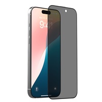 Devia Folie Glass Van Series Privacy a schermo intero due volte iPhone 16 Pro nero
