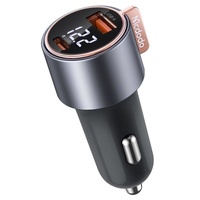 Caricabatteria da auto Mcdodo doppia porta 1x USB, 1x display digitale di tipo C, ricarica rapida PD, 75 W, nero