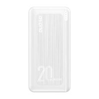 Batteria esterna Dudao 20000 mAh, Quick Charge 3.0, 20W, 2x USB / USB Type C Bianca