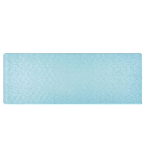 Antislipbadmat met zuignappen, natuurlijk rubber, antibacterieel, rechthoekig, 97 x 36 cm, blauw, MyHappyBath Mat XL, Reer 76033