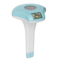 Termometro digitale galleggiante per piscina, con minipannello solare e batteria, TFA 30.2033.20