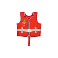 Gilet da nuoto regolabile per bambini 19-30 kg (3-6 anni) Taglia M Gilet da nuoto Reer MySwimBuddy rosso con stampa coccodrillo M 66044