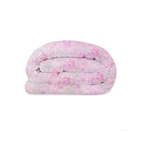 Trapunta invernale HappyNest, a fiori, lilla, 200x220 cm, con 30% piuma d'oca, fodera in cotone OEKO TEX