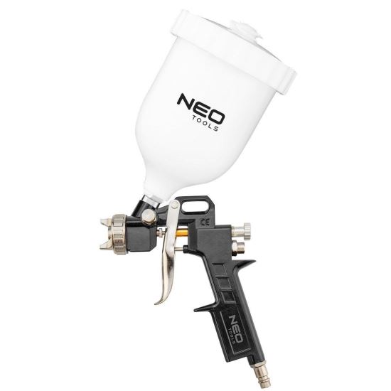 Pistola de pintura, cubeta superior de plástico, 4 bar, 0,6 L, 1,5 mm, NEO