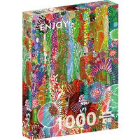 Puzzel 1000 stukjes ENJOY - Bloemengordijn (Enjoy-2010)