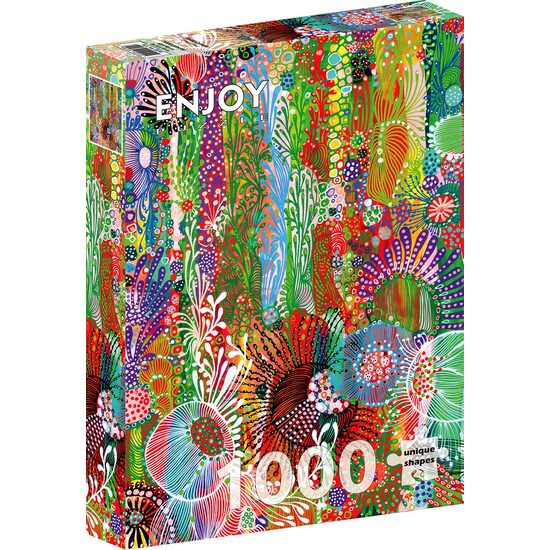 Puzzel 1000 stukjes ENJOY - Bloemengordijn (Enjoy-2010)