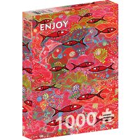 Puzzel 1000 stukjes ENJOY - Dieprood (Enjoy-2011)
