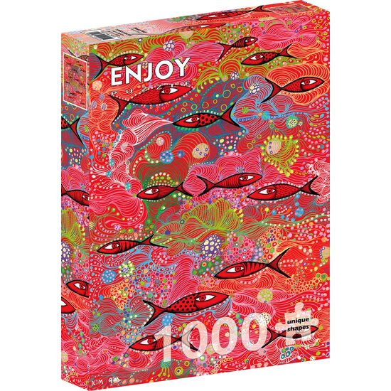 Puzzel 1000 stukjes ENJOY - Dieprood (Enjoy-2011)
