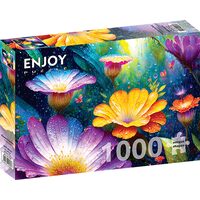 Puzzel 1000 stukjes ENJOY - Bloemen in de regen (Enjoy-2130)