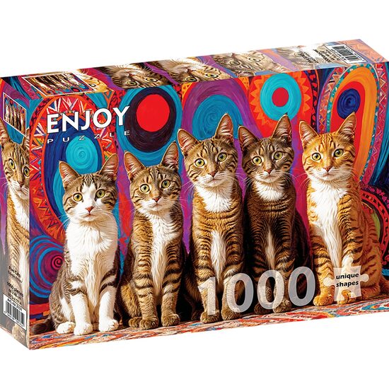 Puzzel 1000 stukjes ENJOY - Vijf Katten (Enjoy-2131)