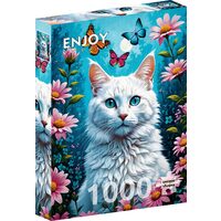 Puzzel 1000 stukjes ENJOY - Witte Kat (Enjoy-2140)