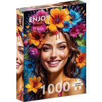 Puzzel 1000 stukjes ENJOY - Bloemenmeisje (Enjoy-2148)