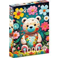 Puzzel 1000 stukjes ENJOY - Bloementeddybeer (Enjoy-2150)