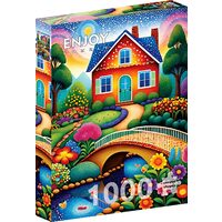 Puzzel 1000 stukjes ENJOY - Huis van Kleuren (Enjoy-2153)