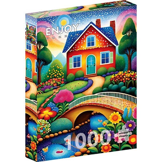 Puzzel 1000 stukjes ENJOY - Huis van Kleuren (Enjoy-2153)