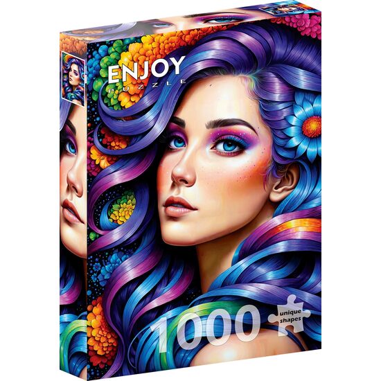 Puzzel 1000 stukjes ENJOY - Regenboogbloemportret (Enjoy-2172)