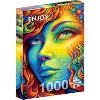 Puzzel 1000 stukjes ENJOY - Geschilderde Dame (Enjoy-2217)