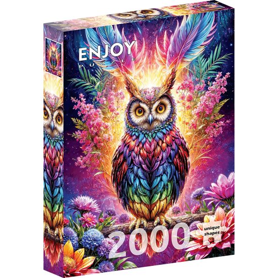 Puzzle 2000 pièces ENJOY - Chouette Néon (Enjoy-2233)
