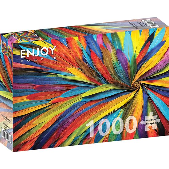 Puzzel 1000 stukjes ENJOY - Kleurrijke veren (Enjoy-2133)