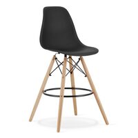 Sgabello da cucina/bar, Artool, Lamal, PP, legno, nero e naturale, 54x55x107,5 cm