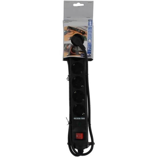 Prelungitor cu protectie suprasarcina cu intrerupator, Unitec, 6 posturi, 1,4 m