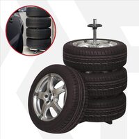 Supporto ruota auto con copertura protettiva, stoccaggio di 4 pneumatici con max. Larghezza 225 mm, Cartrend