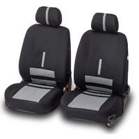 Set di copriauto per sedili anteriori, Cartrend, nero, 6 pezzi