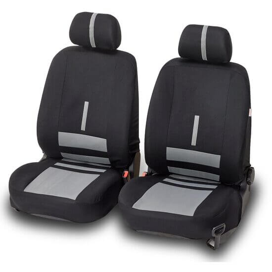 Set di copriauto per sedili anteriori, Cartrend, nero, 6 pezzi