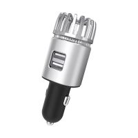 Purificatore d'aria per auto 2in1, con caricatore per auto USB, 2 porte