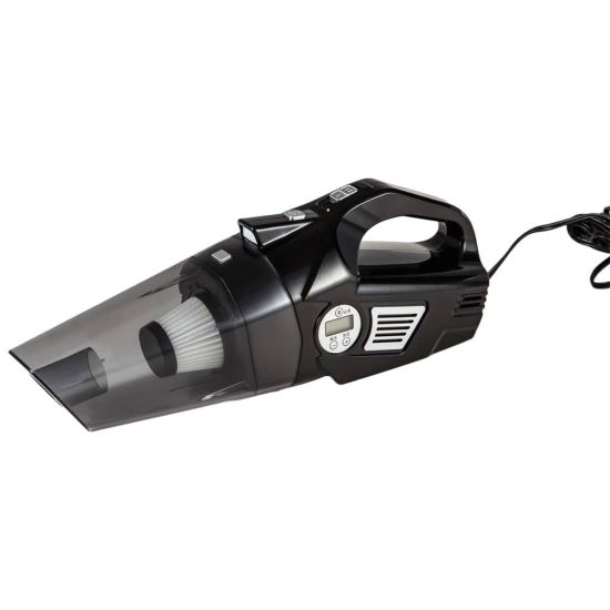  Autostaubsauger mit Kompressor, nass und trocken, multifunktional, 4 in 1, LED-Taschenlampe, 120 W, 12 V, Kabel 4 m