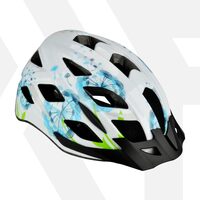Casco da ciclismo Fischer "Urban Flower", bianco con motivo floreale, S/M